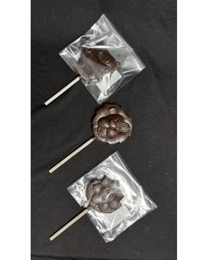 Sucette au chocolat  noir