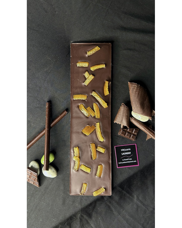 Tablette de chocolat Noir 64% - Écorces d'orange  