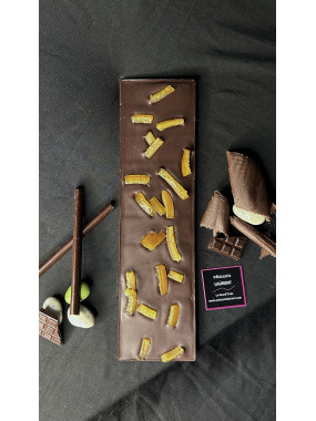 Tablette de chocolat Noir 64% - Écorces d'orange  