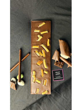 Tablette de chocolat Lait 38% - Écorces d'oranges