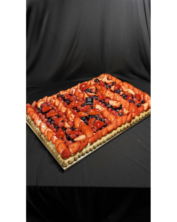 /PLAQUE TARTE FRUITS ROUGES 24 parts