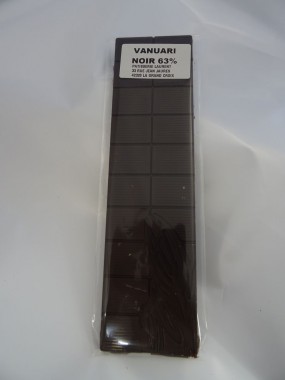Tablette de chocolat VANUARI  noir 63%