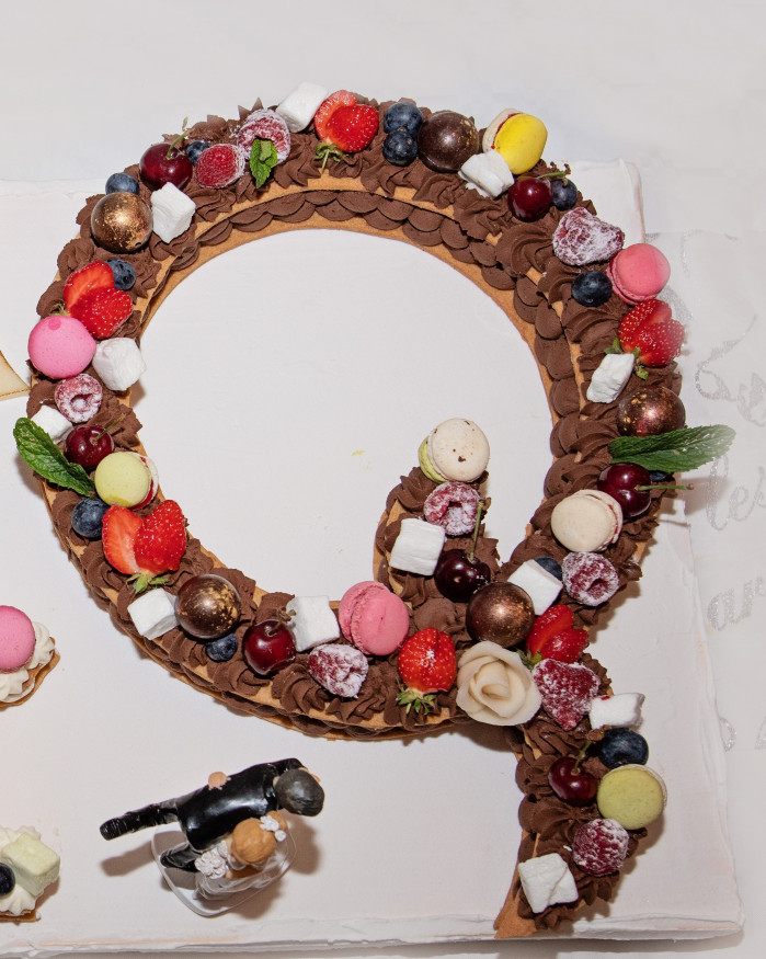 Number et letter cake (18 pers minimum, 72h de délai minimum)